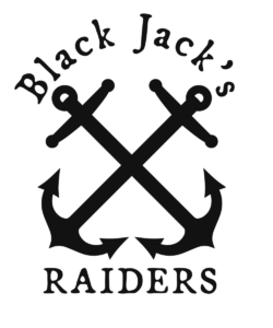 Series Logo of crossed anchors with text Black Jack's above and Raiders below